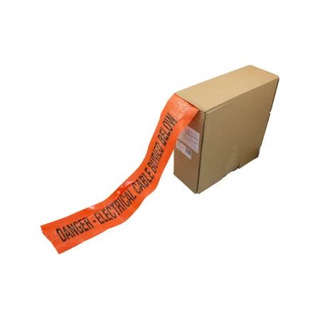 TAPE UNDERGROUND ELECTRICAL DETECTABLE 100MM X 250M ORANGE