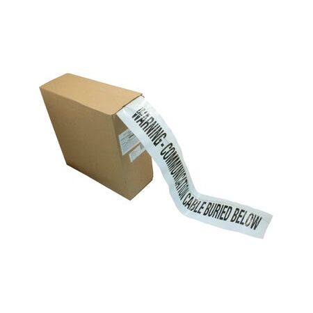 TAPE UNDERGROUND COMMS DETECTABLE 100MM X 250M WHITE