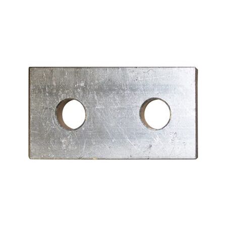 ALUM. FLATBAR WITH 2 X 12MM STUD HOLE