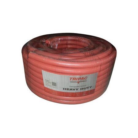 Tripac Heavy Duty PVC Corrugated Conduit Orange 20mm X 50m