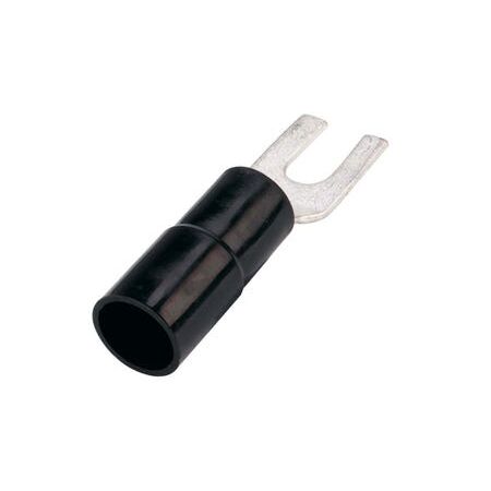 Forked Spade 10mm2-5mm Blk