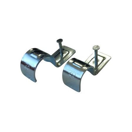 Saddle Half Zinc Plated with Nail 25mm