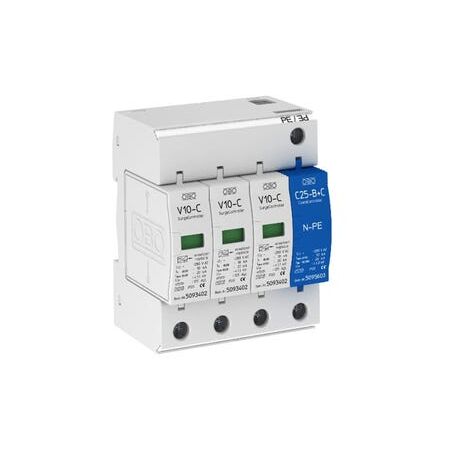 SURGE DEV V10 TYPE 2+3 3P+N 20kA