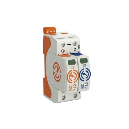 SURGE DEV V20 TYPE 2 1P+N 40kA + SENSOR