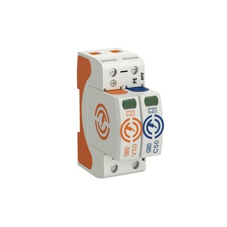 SURGE DEV V50 TYPE 1+2 1P+N 50kA