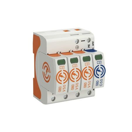 SURGE DEV V50 TYPE 1+2 3P+N 50kA
