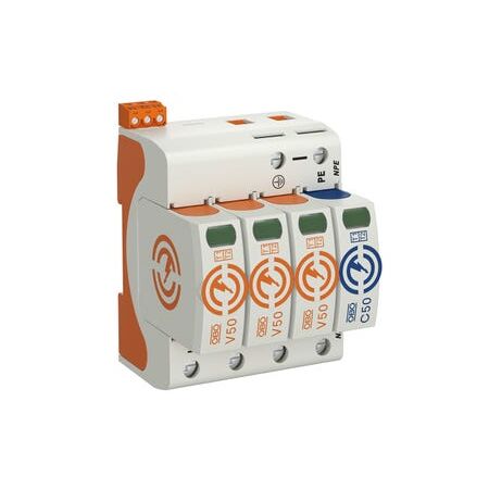SURGE DEV V50 TYPE 1+2 3P+N 50kA +SENSOR