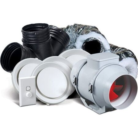 Heat Transfer Kit 3 | 264 L/s Airflow | 52 dBA Noise Level | Insulated Ducts by Allvent