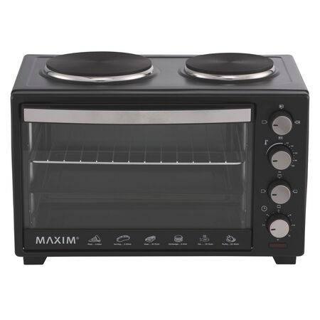 30L Countertop Oven with Hot Plates | 1600W Power | Variable Temperature Control 100-250°C | GAF
