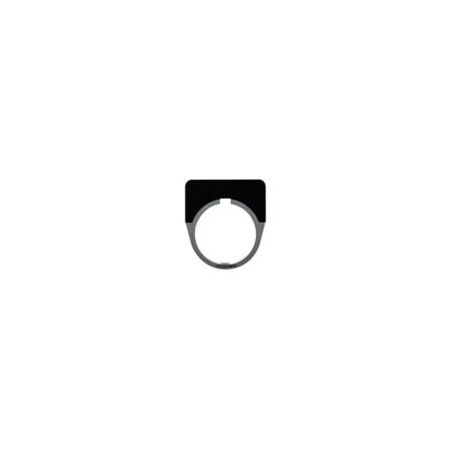 Pushbutton Legend Plate 1/2 Round | Black Field Color | Customizable Blank Design | White Lettering by Eaton