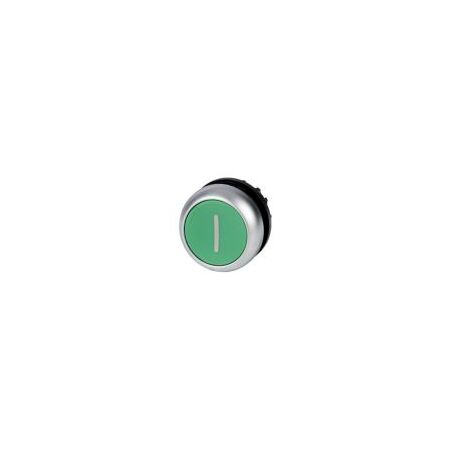 Momentary Pushbutton Switch | Green Color | Titanium Bezel & Inscribed Marking | RMQ-Titan Series by Eaton