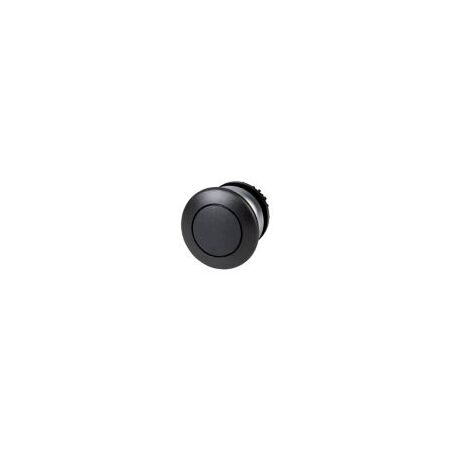 Mushroom Push Button Switch | Maintained Actuator | Black Head & Titanium Bezel | Eaton
