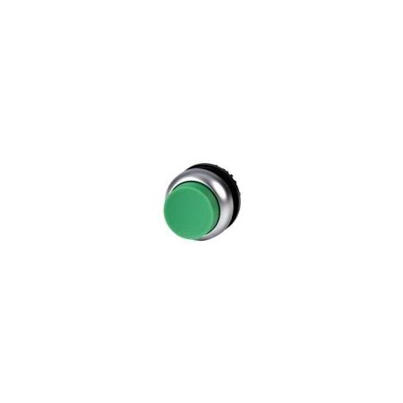 Momentary Pushbutton Switch | Green Color | Titanium Bezel | Custom Labeling by Eaton