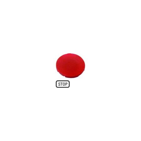 Eaton M22 Red Emergency Stop Button Plate | Compact Design | Durable Construction | Industrial Use by Eaton