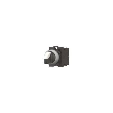 Industrial Selector Switch | Maintained 2-Position | Thumb-Grip & Titanium Bezel | Eaton