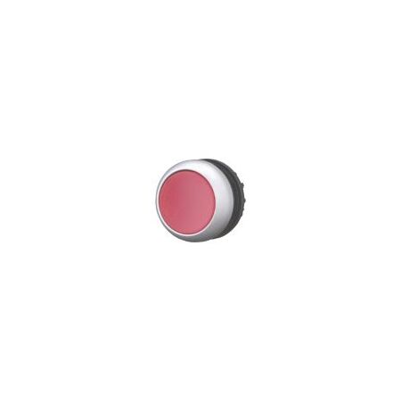 Illuminated Push Button Switch | Momentary Actuator | Red LED | Titanium Bezel by Eaton