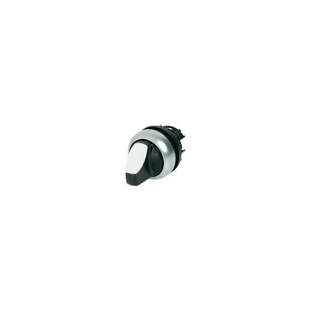Illuminated Selector Switch | 3-Position Momentary Operation | White Actuator & Titanium Bezel by Eaton