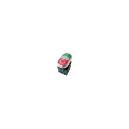 Double Actuator Push Button Switch | 85-264V AC | NC & NO Contacts | White LED by Eaton