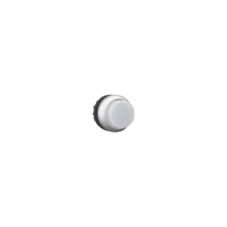 Illuminated Push Button Switch | Momentary Action | White with Titanium Bezel | CE Marked by Eaton