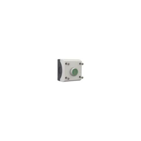 Industrial Control Pushbutton | Momentary Operation | 1 NC & 1 NO Contact | Green Titanium Bezel by Eaton