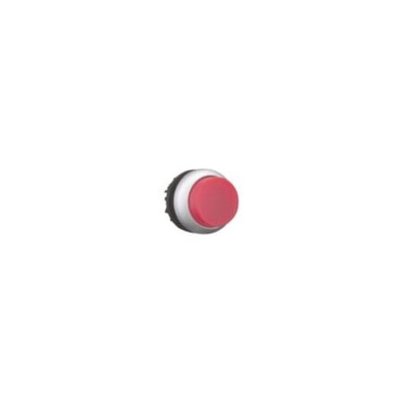 Illuminated Pushbutton Actuator | Red Color | Titanium Bezel | Momentary Design by Eaton