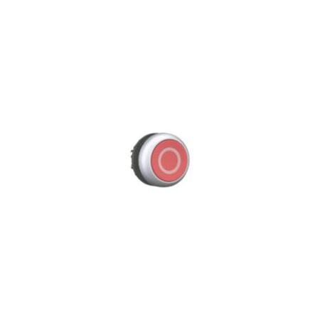 Red Momentary Pushbutton | Flat Design | Titanium Bezel | Compact Size by Eaton