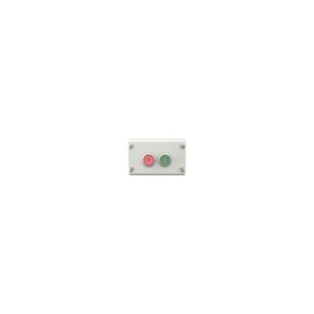 Momentary Pushbutton Housing | 2 NC & 2 NO Contacts | Grey Enclosure & Titanium Bezel by Eaton