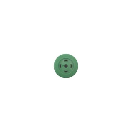 Mushroom Push Button Switch | Momentary Action | Green Color | Titanium Bezel by Eaton