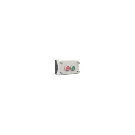 Momentary Pushbutton Housing | 2 NC & 2 NO Contacts | Grey Enclosure & Titanium Bezel by Eaton