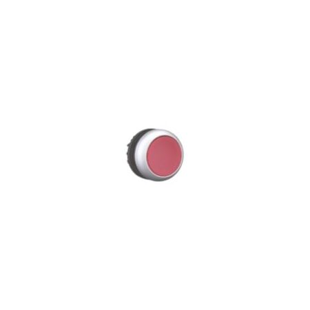 Illuminated Push Button Switch | Momentary Actuator | Red LED | Titanium Bezel by Eaton