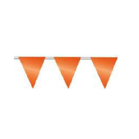 Orange Safety Danger Flags | 30 Meters Length | High Visibility | Durable Plastic by Tuff