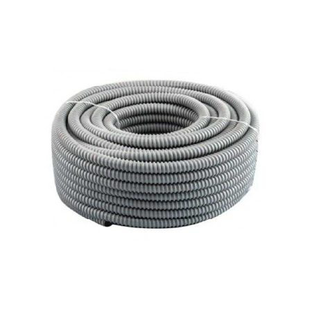PVC Heavy Duty Corrugated Solar Conduit | 25mm Diameter | 50m Length | Grey by Tuff