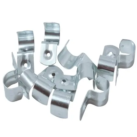 Zinc Half Saddle 32mm Tubing | Durable Corrosion-Resistant | Pack of 50 by Tuff