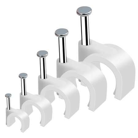Flat Nail In Clip for 4.0mm T&E | Secure Fastening | Pack of 500 | Tuff