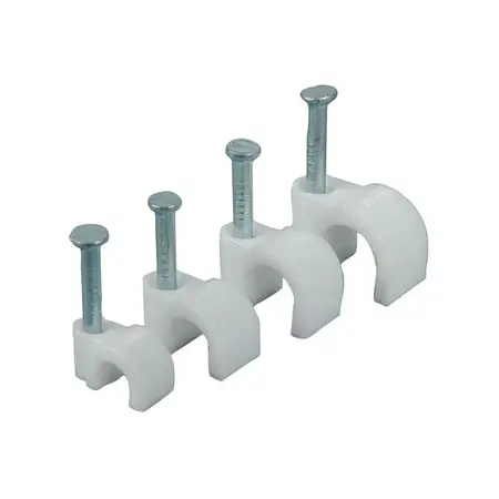 Flat Nail In Clip for 1.0-1.5mm T&E | 500 Clips per Jar | Durable Design | Easy Installation by Tuff