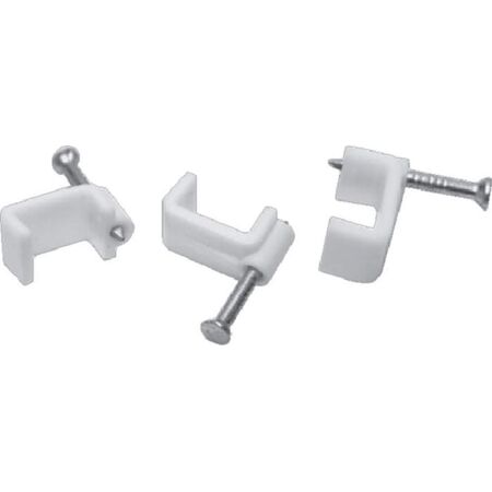 Flat Nail In Clip for 2.5mm T&E Cables | Secure Fastening | Pack of 500 by Tuff
