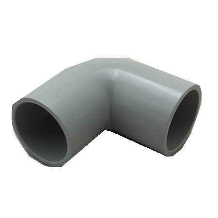 90 Degree Elbow 20mm Conduit Fitting | Durable Plastic | Small Grey Design by GTS