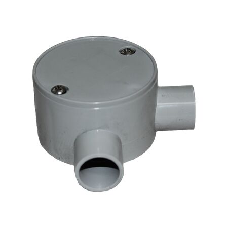 20mm Right Angle Shallow Junction Box | Durable Plastic | Compact Design | Easy Installation by GTS