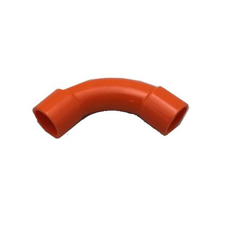 20mm Standard Bend Conduit Fitting | 90-Degree Bend | Durable Plastic | Bright Orange by GTS