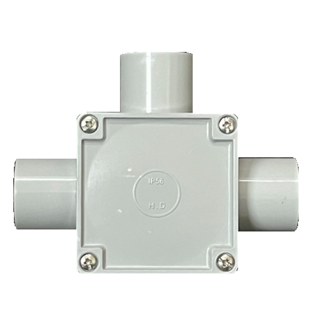 32mm 3 Way Adaptable Junction Box | Shallow Design | High-Quality Plastic | Versatile Conduit Connections by GTS