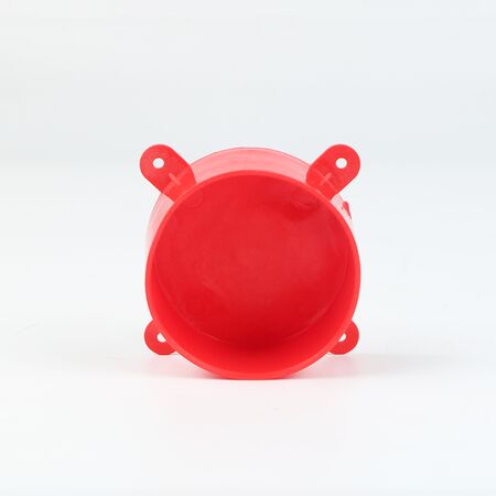 Disposable Lid with Lugs | Durable Plastic | Red Color & Secure Fitting | GTS
