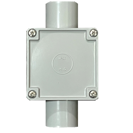 32mm 2 Way Adaptable Junction Box | Durable Plastic | Versatile Conduit Connections | Long-Lasting Use by GTS