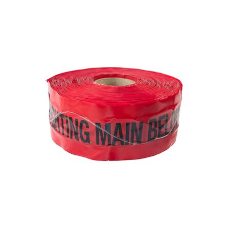 Detectable Fire Mains Warning Tape | 100mm Width | 250m Length | Red by GTS