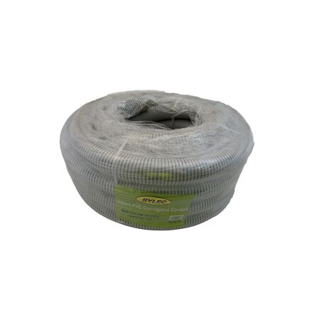 Corrugated Conduit 40mm x 10m | Medium Duty | Flexible Cable Protection | Grey by GTS