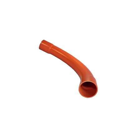 80mm Sweep Bend 90 Degree | Heavy-Duty Plastic | Smooth Cable Routing | Bright Orange by GTS