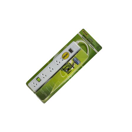 4 Way Powerboard for TV & Entertainment Devices | Eco-Friendly Design | 4 Outlets | GTS