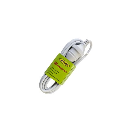 Domestic Extension Lead 5M | White Color | Ideal for Indoor Use | Plug-and-Play by GTS