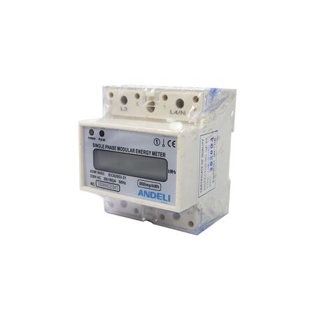 Kilowatt Hour Meter Digital | 100A Current Rating | DIN Rail Mountable | LCD Display by GTS