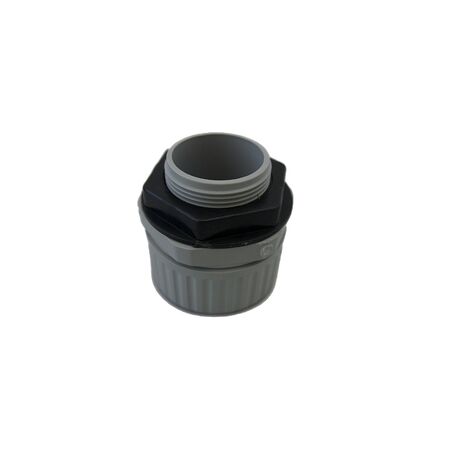 32mm Corrugated Conduit Straight Gland | Includes Locknut & Durable Plastic | Secure Connection by GTS