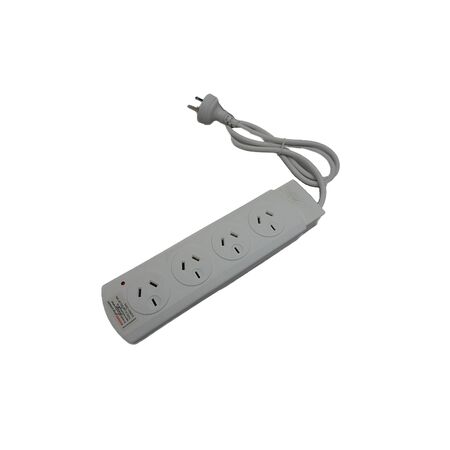 Power Board Surge Protector 4 Outlets | Compact Design & White Finish | GTS